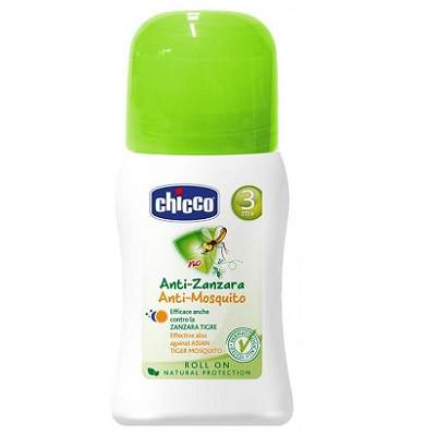 Roll-on anti-tantari, Zanza No, +3 luni, 60 ml, Chicco Natural Care