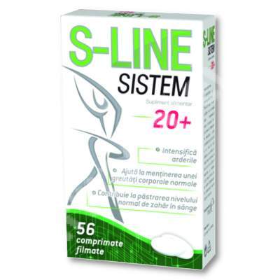 S-Line Sistem 20+, 56 comprimate, Zdrovit