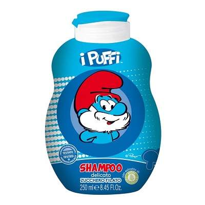 Sampon cu ovaz si aroma de vata de zahar, 250ml, I Puffi