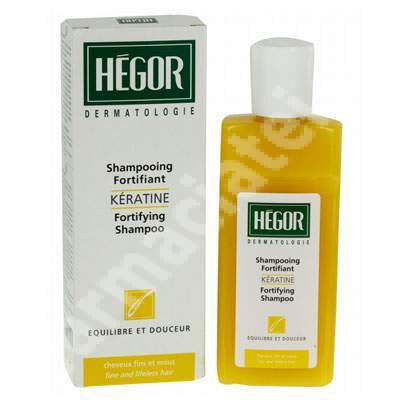 Sampon fortifiant cu keratina pentru par fin si devitalizat, 150 ml, Hegor Dermatologie