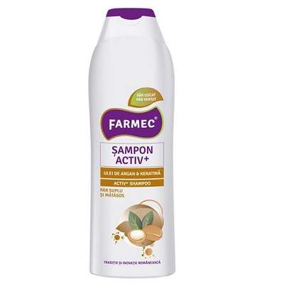 Sampon nutritiv cu Argan si Keratina Activ +, 200ml, Farmec