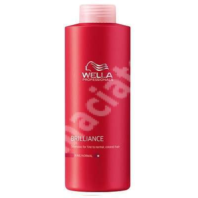 Sampon pentru par vopsit cu structura fina sau normala Brilliance, 1000 ml, Wella Professionals