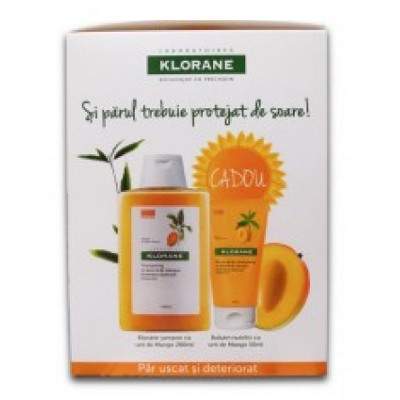 Sampon si balsam cu mango Summer Pack, Klorane