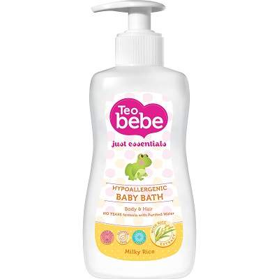 Sampon si Gel de dus cu lapte de orez, 400ml, Teo Bebe