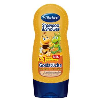 Sampon si gel de dus GoldStucke, 230 ml, Bubchen 