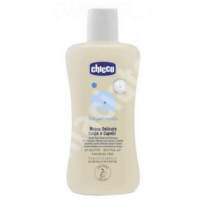 Sapun lichid si sampon fara lacrimi Baby Moments, 200 ml, 02844, Chicco