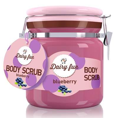 Scrub de corp cu afine Dairy Fun, 300 g, Delia Cosmetics