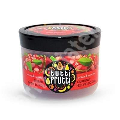 Zahar pentru corp cu aroma de visine si coacaze, Tutti Frutti, 300 g, Farmona