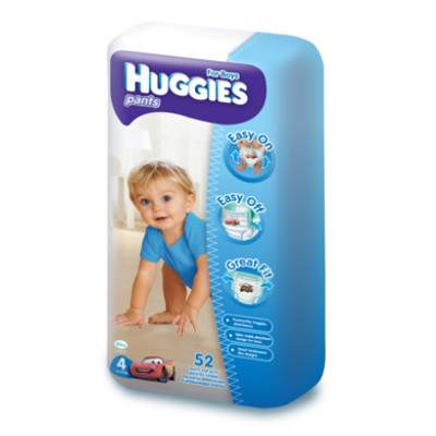 Scutece chilotei nr.4 Pants Boys, 9-14 kg, 52 bucati, Huggies