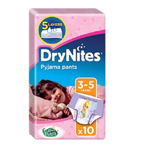 Scutece DryNites Conv 3-5 ani Fetite, 10 buc, 16-23 kg, Huggies