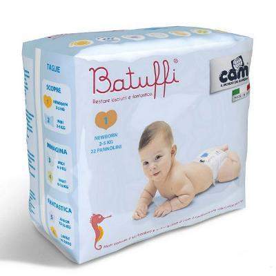 Scutece nr.1 Batuffi, 2-5 kg, 22 bucati, Cam