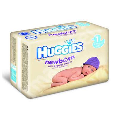 Scutece nr. 1 NewBorn, 2-5 kg, 27 bucati, Huggies