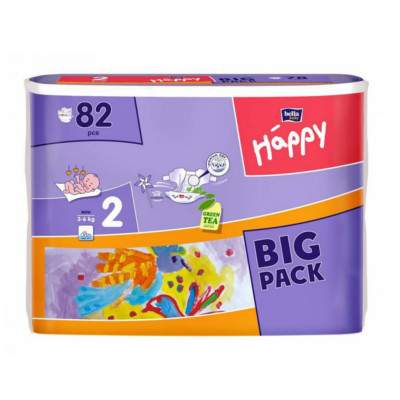 Scutece nr. 2 Bella Happy Mini, 3-6 kg, 82 bucati, Tzmo Sa