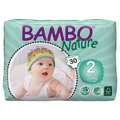 Scutece, nr.2, Eco Midi, 3-6 kg, 30 bucati, 31013202, Bambo Nature