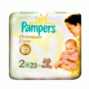 Scutece nr. 2 Premium Care, 3-6 kg, 23 bucati, Pampers