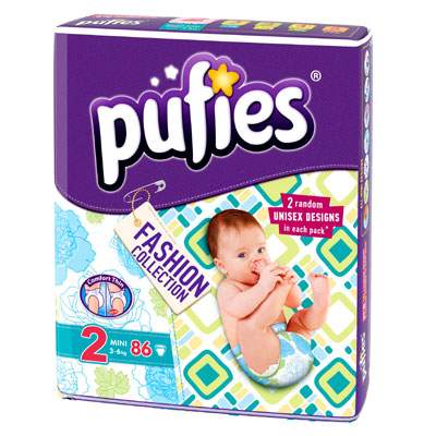 Scutece, nr.2, Pufies Fashion Collection Mini, 3-6 kg, 86 buc, Ficosota Sintez