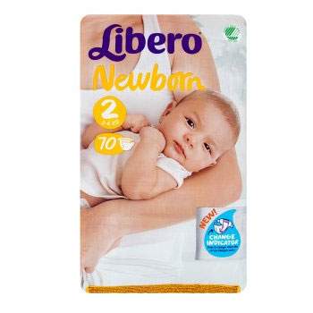 Scutece nr.2 unica folosinta Newborn, 3-6 kg, 70 bucati, Libero