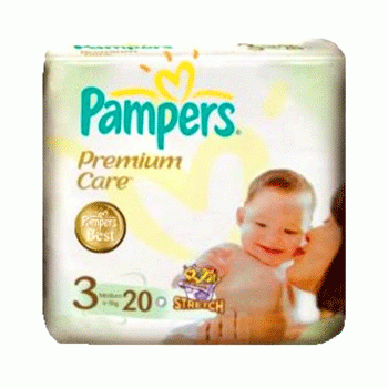 Scutece nr. 3 Premium Care, 4-9 kg, 20 bucati, Pampers