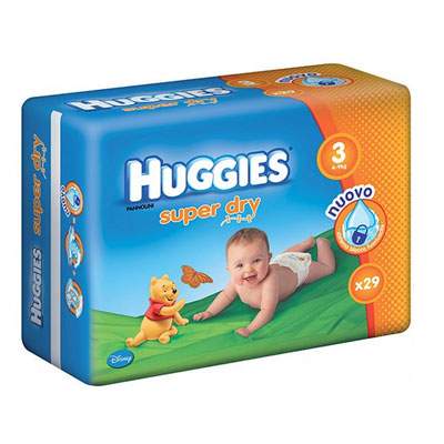 Scutece nr.3 Super Dry, 4-9 kg, 29 bucati, Huggies