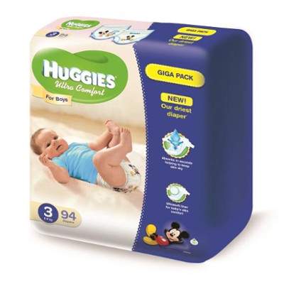 Scutece nr.3 Ultra Comfort Boy, 5 -9 kg, 94 bucati, Huggies