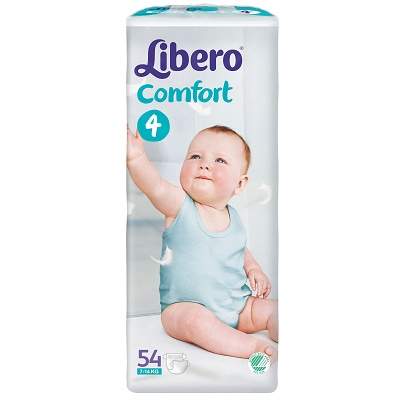 Scutece nr.4 Comfort, 7-14kg, 54 bucati, Libero