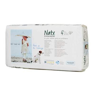 Scutece nr. 4+ Eco Junior, 9-20 kg, 44 bucati, Naty