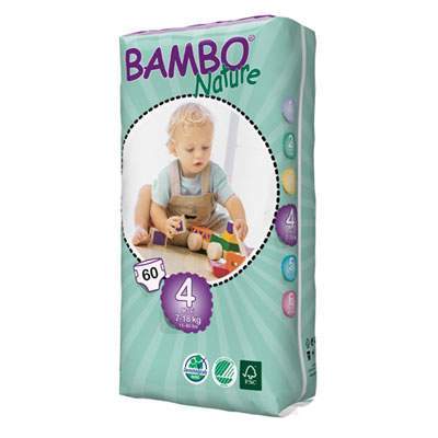 Scutece nr.4 Eco Maxi, 7-18 kg, 60 bucati, 310144, Bambo Nature