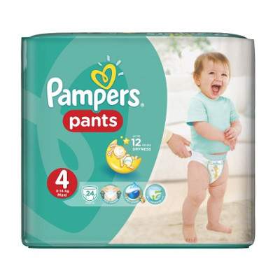 Scutece nr. 4 Pants Maxi, 9-14 kg, 24 bucati, Pampers