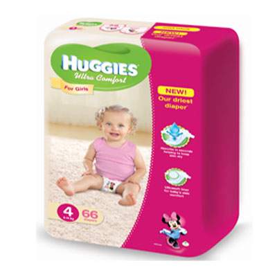 Scutece nr.4 Ultra Comfort Girl, 8-14 Kg, 66 bucati, Huggies