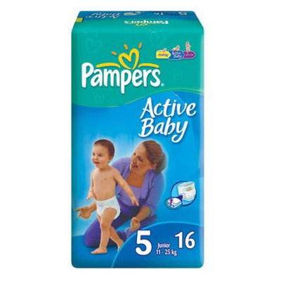 Scutece nr. 5 Active Baby Junior, 11-25 kg, 16 bucati, Pampers