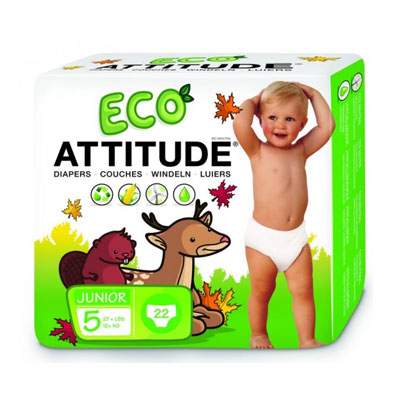 Scutece nr.5 Eco Junior, +12 kg, 22 bucati, Attitude