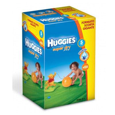 Scutece nr. 5 SuperDry, 11-19 kg, 132 bucati, Huggies