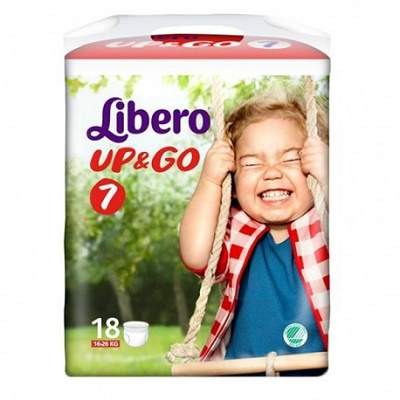 Scutece, Numarul 7, Up&Go, 16-26 kg, 18 bucati, Libero