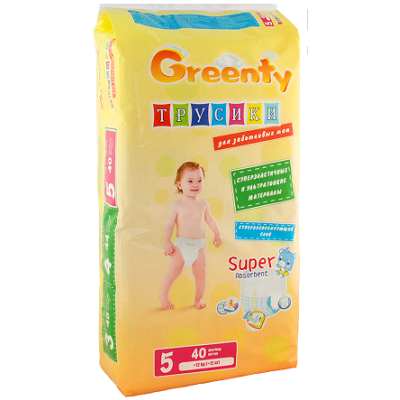 Scutece pentru piele sensibila, Pants Premium Greenty, +12kg, 40 bucati, Trade Way