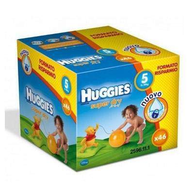 Scutece Super Dry nr.5 , 11-19 kg, 46 bucati, Huggies (cutie)