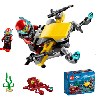 Scuter de scafandru, 5-12 ani, L60090, Lego City