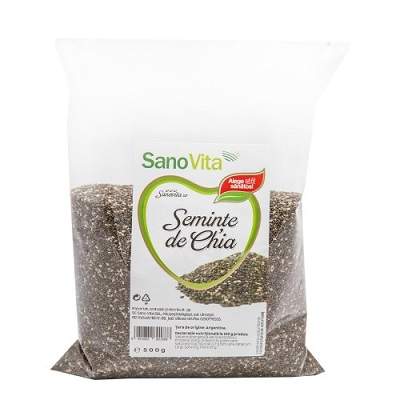 Seminte de chia, 500 g, Sanovita