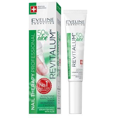 Ser intens hidratant pentru unghii cu 50% aloe Nail Therapy Revitalium, 8 ml, Eveline Cosmetics