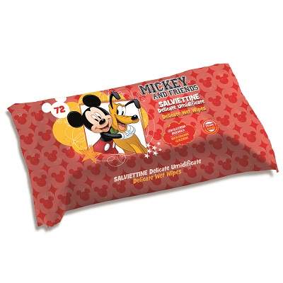 Servetele umede pentru copii, Disney, Mickey, fara alcool, 72 buc, Naturaverde