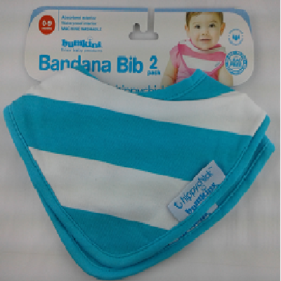 Set de 2 bavete, albastre, Stripe, 714, HippyChick