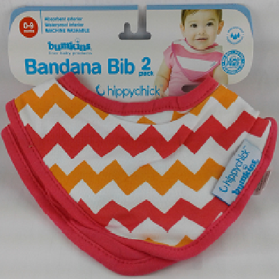 Set 2 bavete - Chevron, rosii, 601, HippyChick