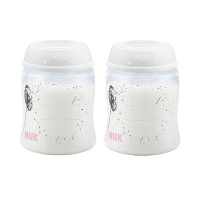 Set 2 recipiente pentru pastrarea laptelui matern, 2x150 ml, Nuk