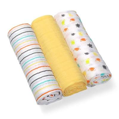 Set 3 scutece textile bumbac portocaliu, 382/01, Babyono