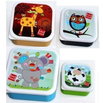 Set 4 Cutii Sandwich patrate, +4luni, Label Label