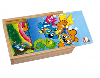 Set 4 puzzle ursuletul Bussi, +3 ani, HOE01803, Bino