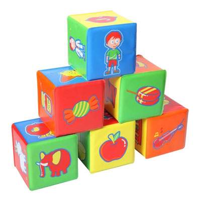 Set 6 cuburi educative, 864, Babyono