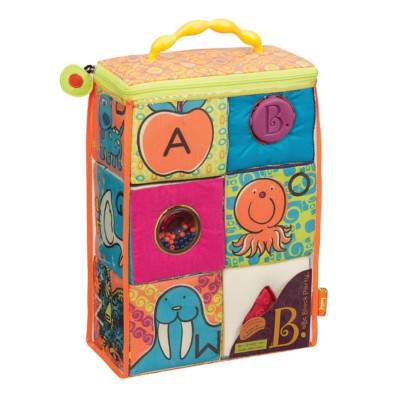 Set 6 cuburi moi pentru sortare ABC, B.Toys