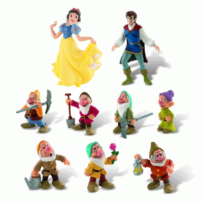 Set 9 figurine Alba ca Zapada, Bullyland