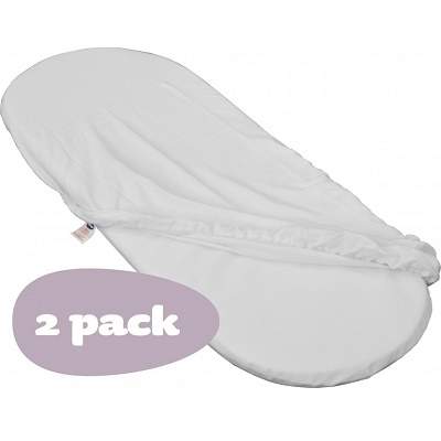 Set cearceafuri albe, 2 bucati, 74x28 cm, +0 luni, Shnuggle