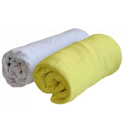 Set cearceaf Lemon si protectie impermeabila,+0 luni, 60x120 cm, DouxNid